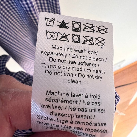 UNTUCKIT Performance Button Down Shirt Mens XX Large Blue Gingham Long Sleeve - Picture 9 of 9